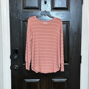 Long Sleeve Stripe Top Large